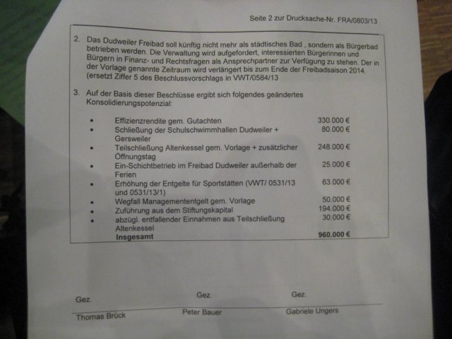 02. Juli 2013 Demo und Stadtratsitzung